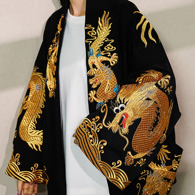 Chaqueta con Bordado de Dragón - Image 3