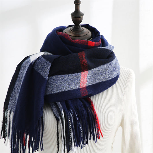 Bufanda de Imitación Cashmere con Rayas Suave - Abrigo Cálido y Elegante - Image 4