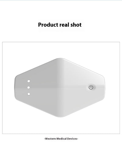 White and clear plastic beauty lip care instrument with red light elements for at-home lip treatment. - Image 12