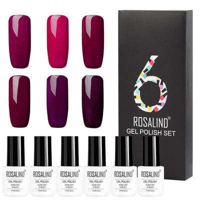 Set de 6 Esmaltes de Gel en Colores Sólidos - Caja Regalo Manicura Profesional - Image 10