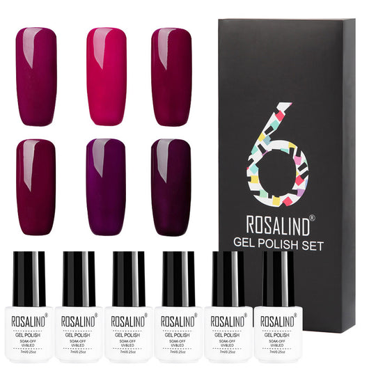 Set de 6 Esmaltes de Gel en Colores Sólidos - Caja Regalo Manicura Profesional - Image 10