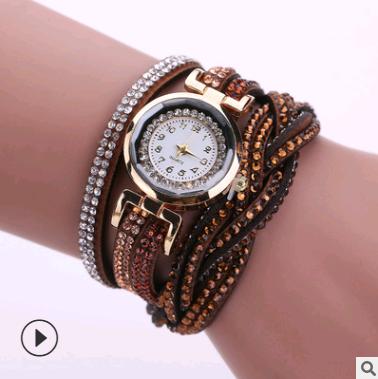 Reloj de moda para mujer con correa PU y detalles de diamantes retorcidos - Image 6
