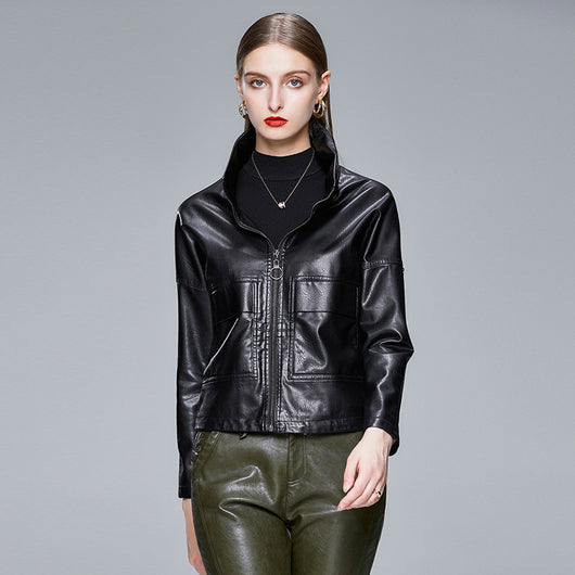 Chaqueta de Cuero Estilo Coreano para Mujer - Abrigo PU Elegante - Image 25