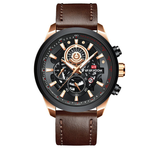Reloj de Cuarzo para Hombre Dorado Negro Elegancia Empresarial - Image 23