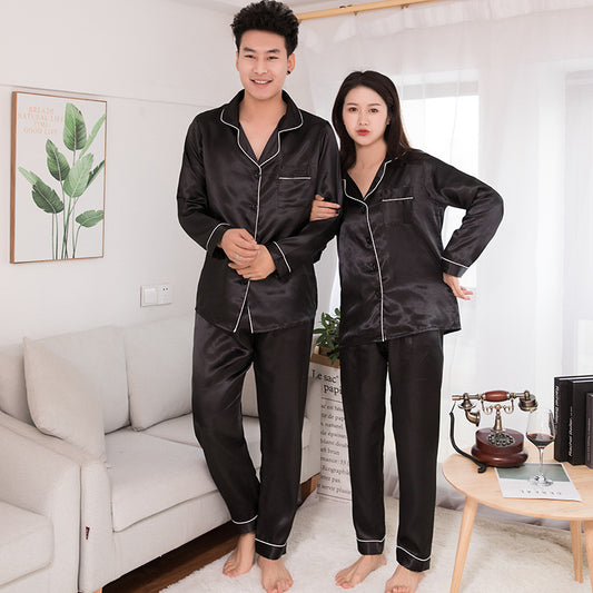 Pijamas Largos para Parejas - Conjunto Cómodo para Casa