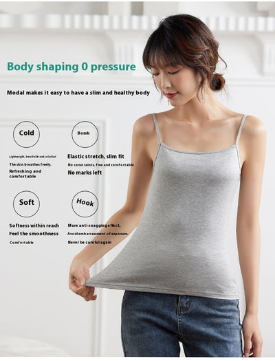 Tirantes Slim Fit Modal Negro y Blanco para Mujer - Image 25