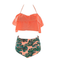 Bikini de Cintura Alta con Estampado Digital - Traje de Baño Sexy Dividido