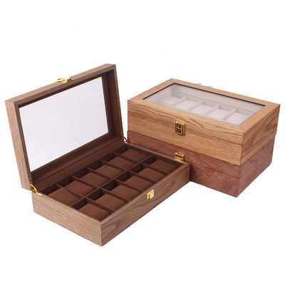 Caja de Reloj de Madera Maciza Estilo Europeo Retro para 12 Relojes - Image 4