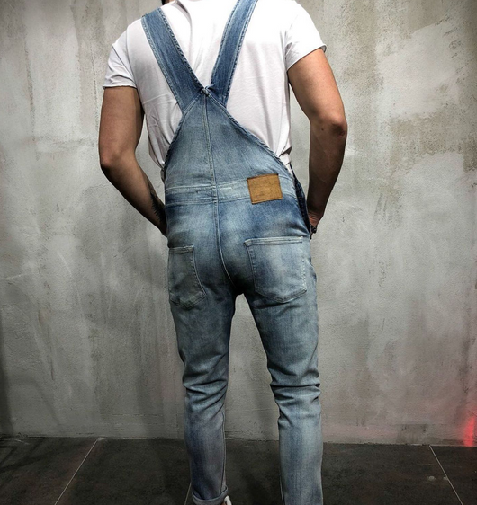 Enterizo Denim Sling con Rotos Desgarrados - Image 3