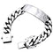 Simple smooth half-arc riding whip chain Plateado