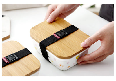 Recipiente de Cerámica Japonesa para Refrigerador - Caja Multiusos con Tapa - Image 4