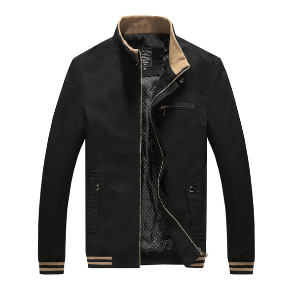 Chaqueta Casual de Algodón Puro para Hombre - Estilo Primavera Otoño