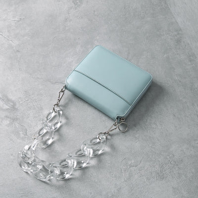 Bolso Crossbody Cuadrado Transparente con Cadena Acrílica para Mujer - Image 11