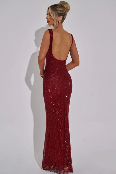 Vestido de Lentejuelas con Tirantes Dobles y Red Decorativa - Image 12
