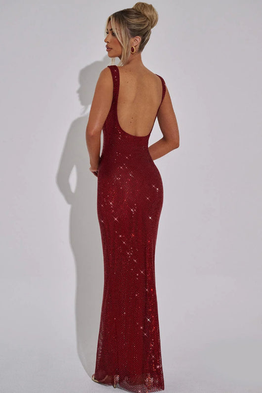 Vestido de Lentejuelas con Tirantes Dobles y Red Decorativa - Image 12