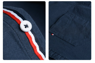 Camisa Oxford Clásica Británica de Manga Larga para Hombre - Image 17