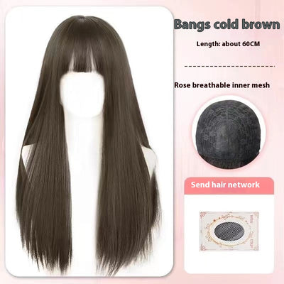 Peluca Larga Mujer Cabello Natural Liso Frente Encaje Completo Premium - Image 16