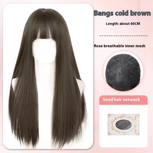 Peluca Larga Mujer Cabello Natural Liso Frente Encaje Completo Premium - Image 16