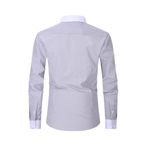 Camisa Rayada de Verano para Hombre Talla Grande