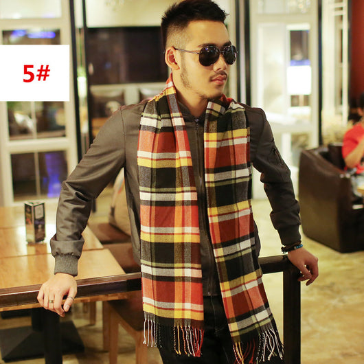 Bufanda Cuadrille Cálida para Hombre - Estilo Casual Versátil - Image 7