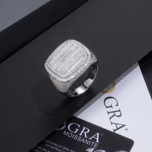 Anillo de Plata S925 con Moissanita Premium - Joyería de Lujo Moderno - Image 6