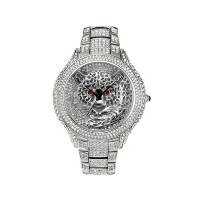Reloj de Cuarzo para Mujer con Diamantes y Estampado Leopardo Personalizado - Image 8