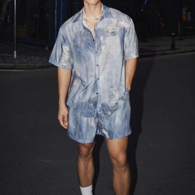 Conjunto de Verano: Camisa y Shorts de Denim