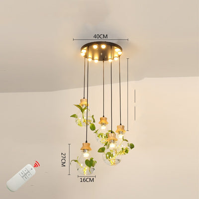 Lámpara Acuario de Cristal para Sala - Decoración Moderna con Plantas Acuáticas - Image 8