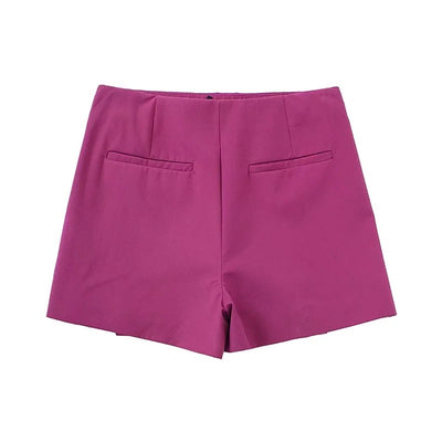 Shorts Vintage Cintura Alta con Abertura Frontal - Image 3