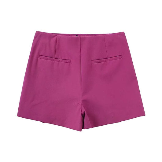 Shorts Vintage Cintura Alta con Abertura Frontal - Image 3
