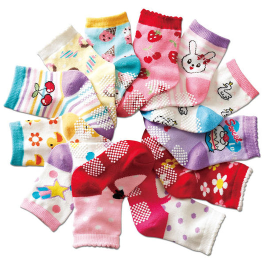 Calcetines Infantiles Estampados Antideslizantes para Niños de 5-7 Años