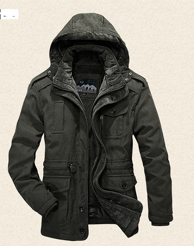Chaqueta de Invierno para Hombre en Lana Gruesa - Reversible con Capucha Desmontable - Image 9