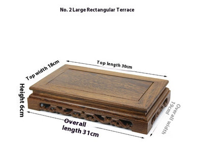 Base de Estatua de Buda Tallada en Madera - Image 16