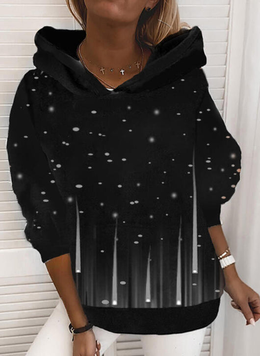 Sudadera con capucha estampado de lentejuelas para mujer - Image 6