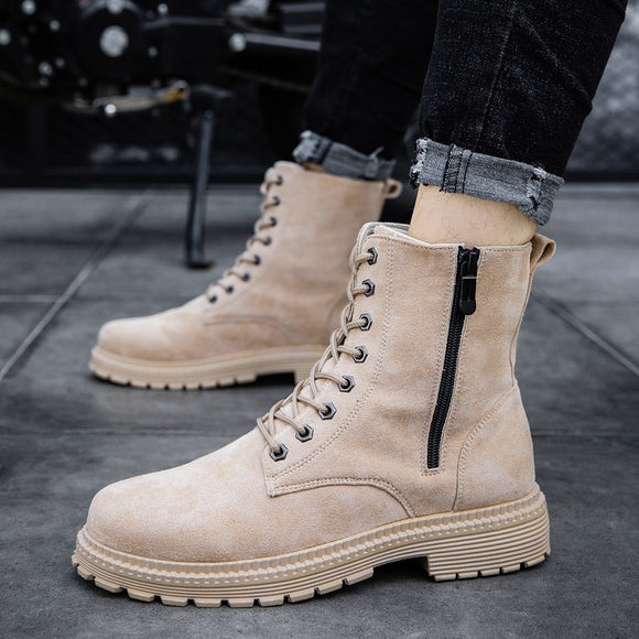 Botas Martin de Cuero para Hombre - Estilo Británico Otoñal