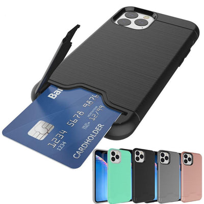 Funda iPhone con Ranura para Tarjetas Acabado Cepillado