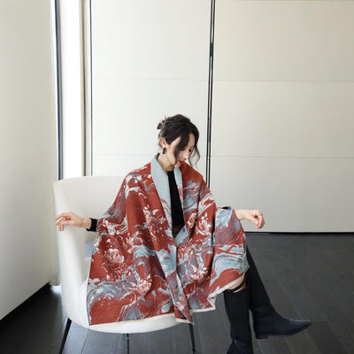 Chal Versátil de Oficina Estilo Coreano para Otoño e Invierno - Image 4
