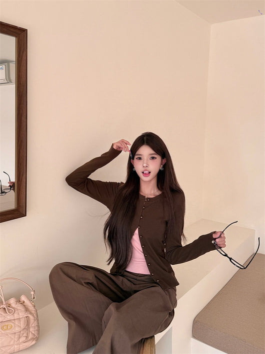 Blusa Retro Coreana Falsa Dos Piezas para Mujer - Estilo Otoño Versátil - Image 10