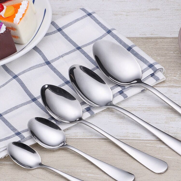 Cucharas de Acero Inoxidable Reforzado para Sopa y Café
