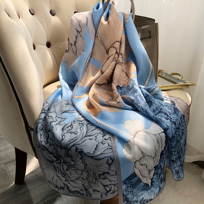 Pañuelo de Seda Satinada Largo Versátil para Mujer - Image 6