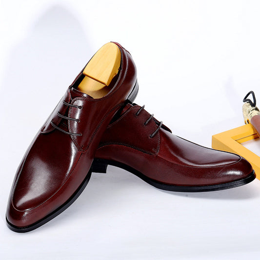 Zapatos Formales Coreanos de Punta Afilada con Cordones - Image 2