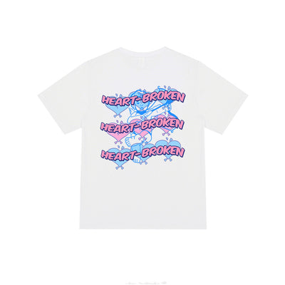 Camiseta Estampada Retro Corazón Amor Manga Corta - Image 9