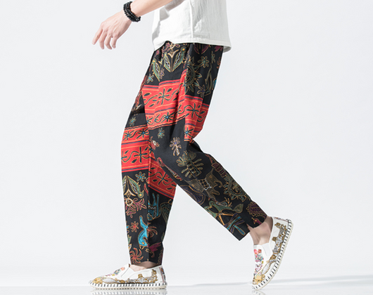 Pantalón Tradicional Chino de Cintura Alta con Detalle de Linterna - Image 7