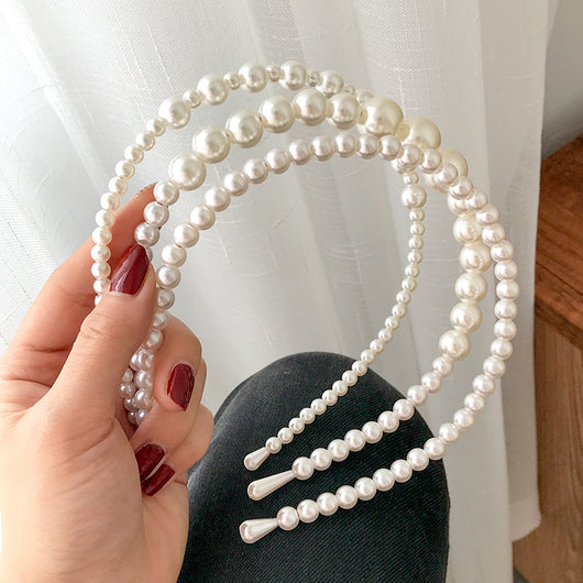 Set de 3 Diademas de Perlas para Mujer, Estilo Versátil y Elegante - Image 9
