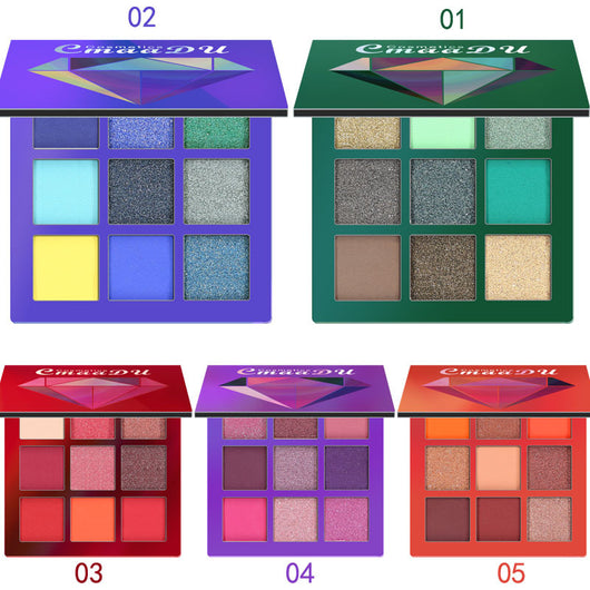 Paleta de 9 Sombras Diamantadas con Brillo Intenso - Image 3