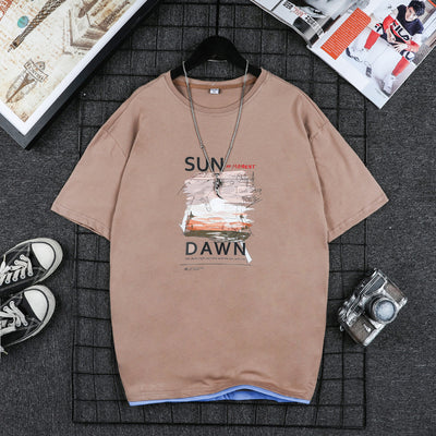 Camiseta de Algodón Puro para Hombre - Manga Corta Trend Tide - Image 12