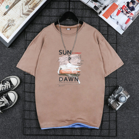 Camiseta de Algodón Puro para Hombre - Manga Corta Trend Tide - Image 12