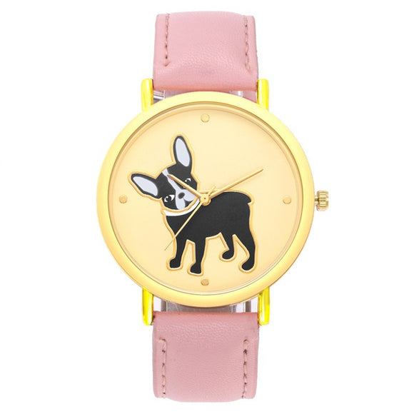 Reloj de Pulsera Casual con Patrón de Cachorro - Cuarzo Resistente
