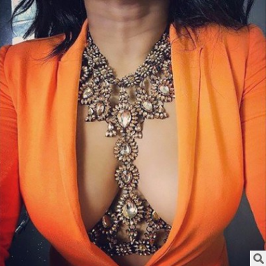 Cadena de Cuerpo Diamantada Sexy - Joyería de Moda Europea y Americana - Image 5