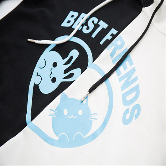 Sudadera con Capucha de Contraste Amplia y Versátil - Image 12